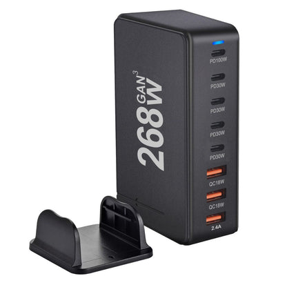 268W GaN 8-Port USB-C Charger