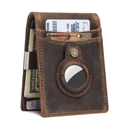 AirTag Leather Flip Wallet
