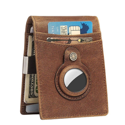 AirTag Leather Flip Wallet