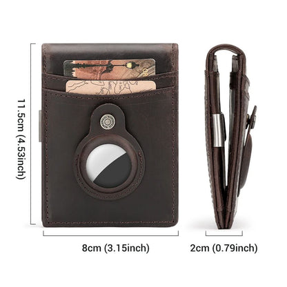 AirTag Leather Flip Wallet