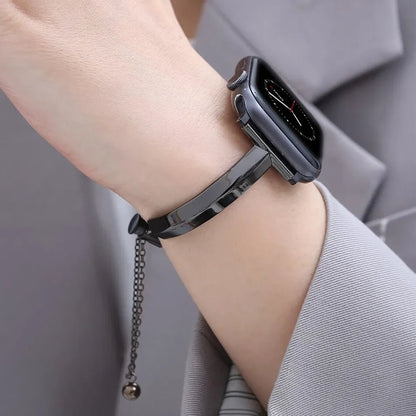 Women's Slim Stainless Steel Link Band for Apple Watch